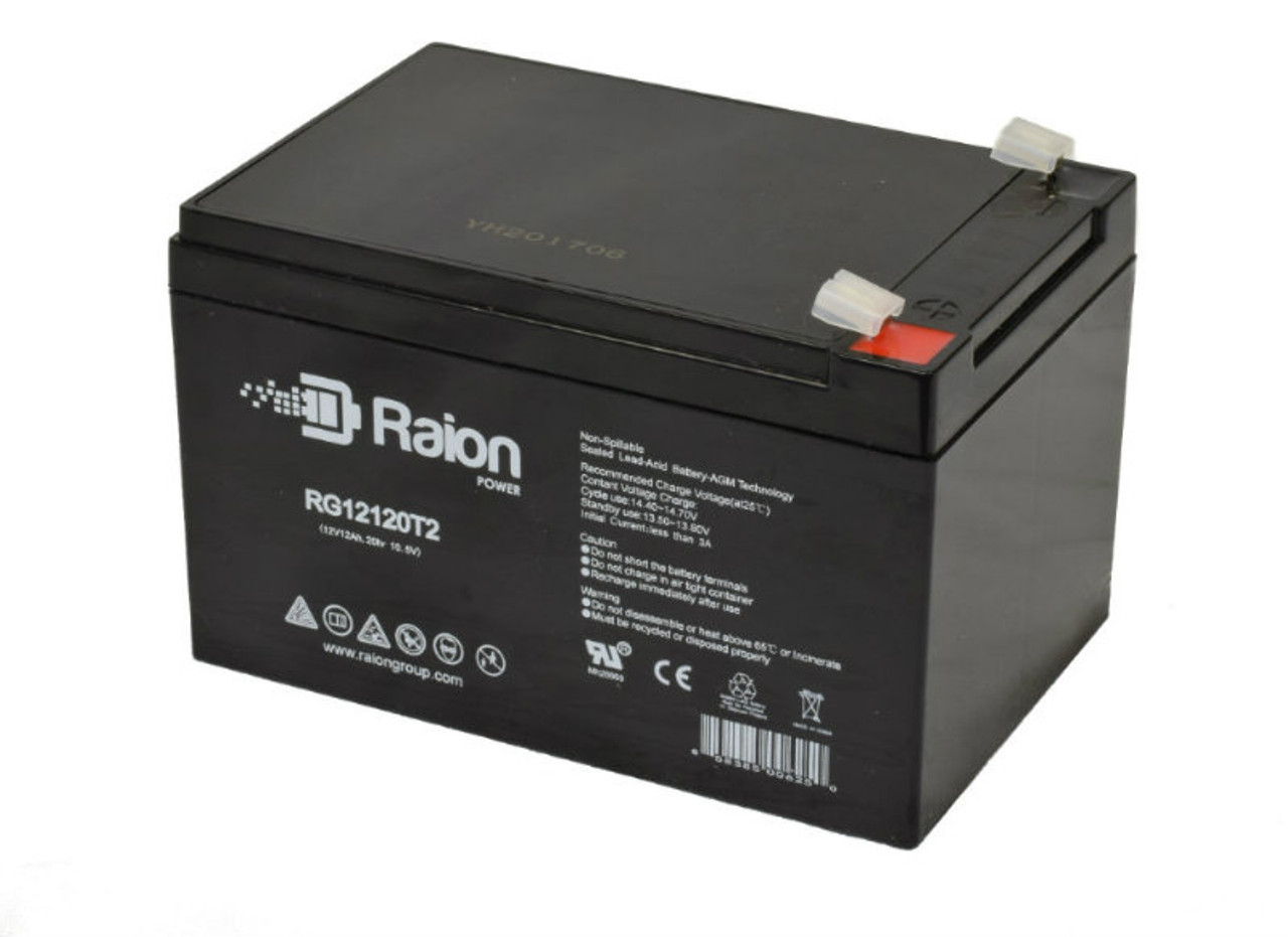 Raion Power RG12120T2 Replacement Tennis Ball Machine Battery for Spinshot Plus