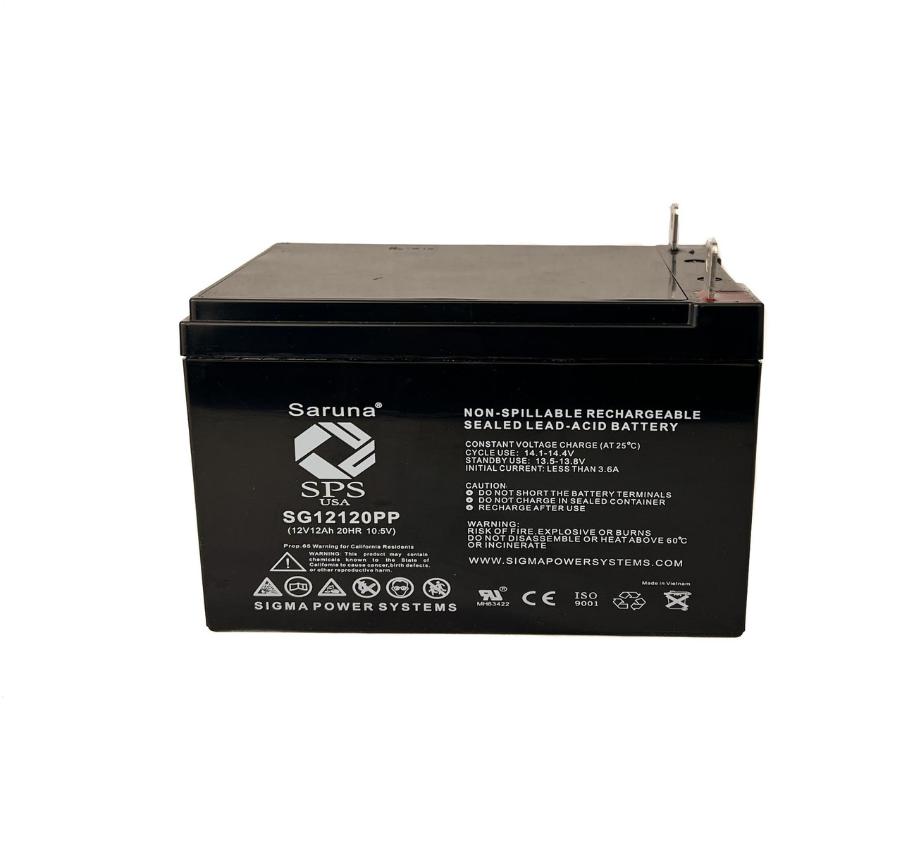 Raion Power RG12120PP SLA Battery for Schumacher Electric PS-120A MityMite