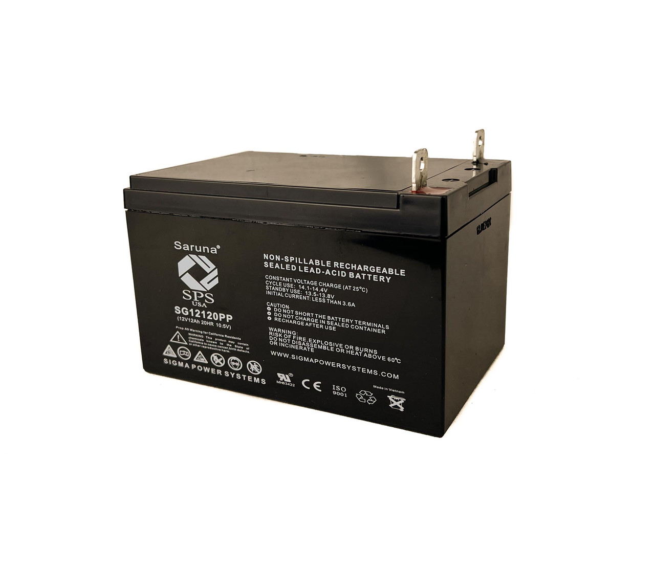 Raion Power RG12120PP Replacement Battery for Schumacher Electric IP-125 Instant Power