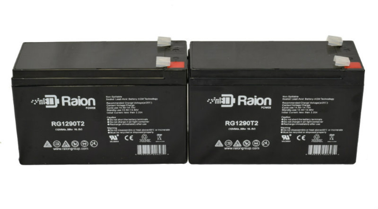 Raion Power Replacement 12V 9Ah Battery for GT Scooter - 2 Pack