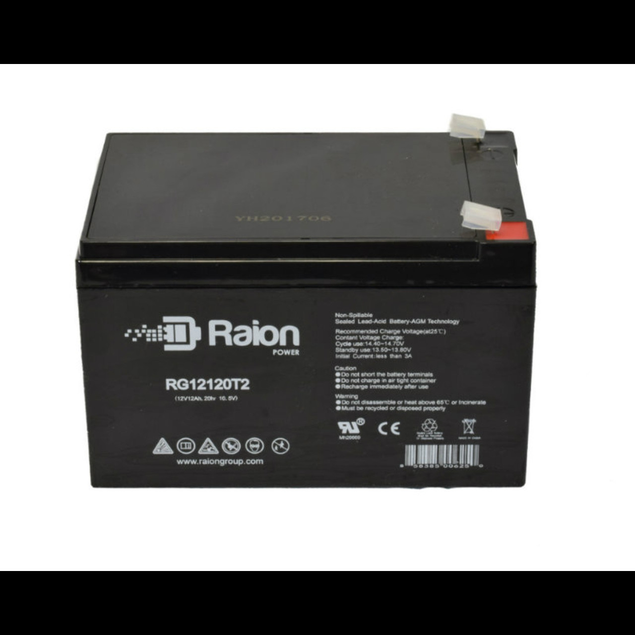 Raion Power RG12120T2 SLA Battery for Rad2Go Rocket Racer