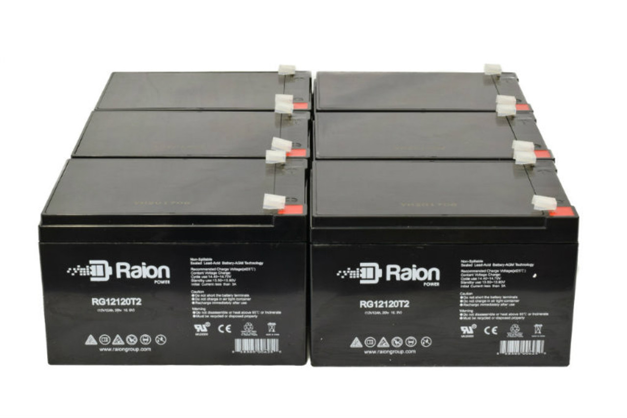 Raion Power 12V 12Ah Non-Spillable Compatible Replacement Battery for Daymak Vienna - 6 Pack