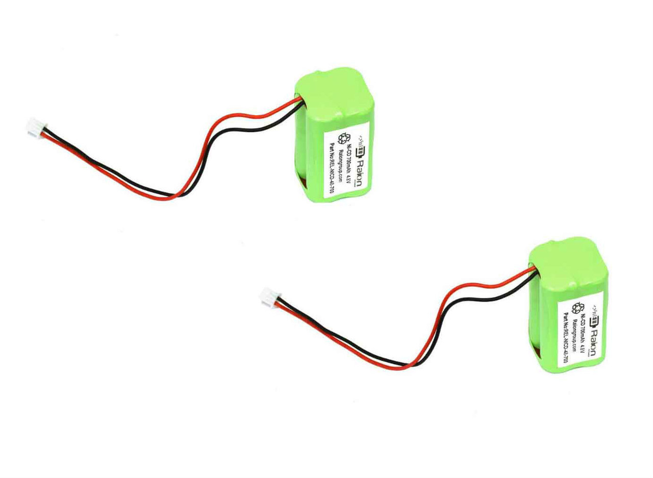 Raion Power 4.8V 700mAh Replacement Exit Light Battery for Corun Ni-Cd AA500 NiCd - (2 Pack)