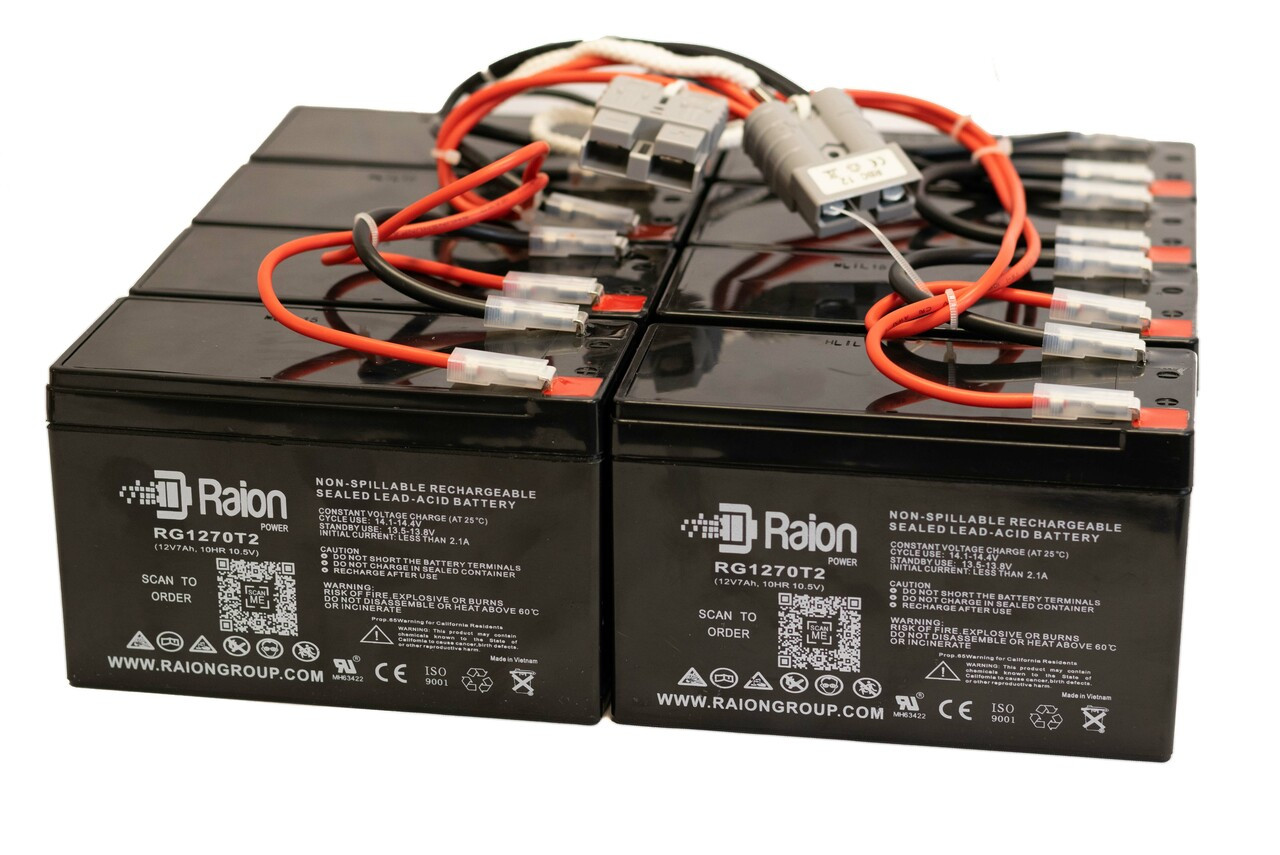 Raion Power 24V 14Ah Compatible Battery Cartridge for APC Smart-UPS 3000VA RM 3U w/12ft Line Cord SU3000R3X145