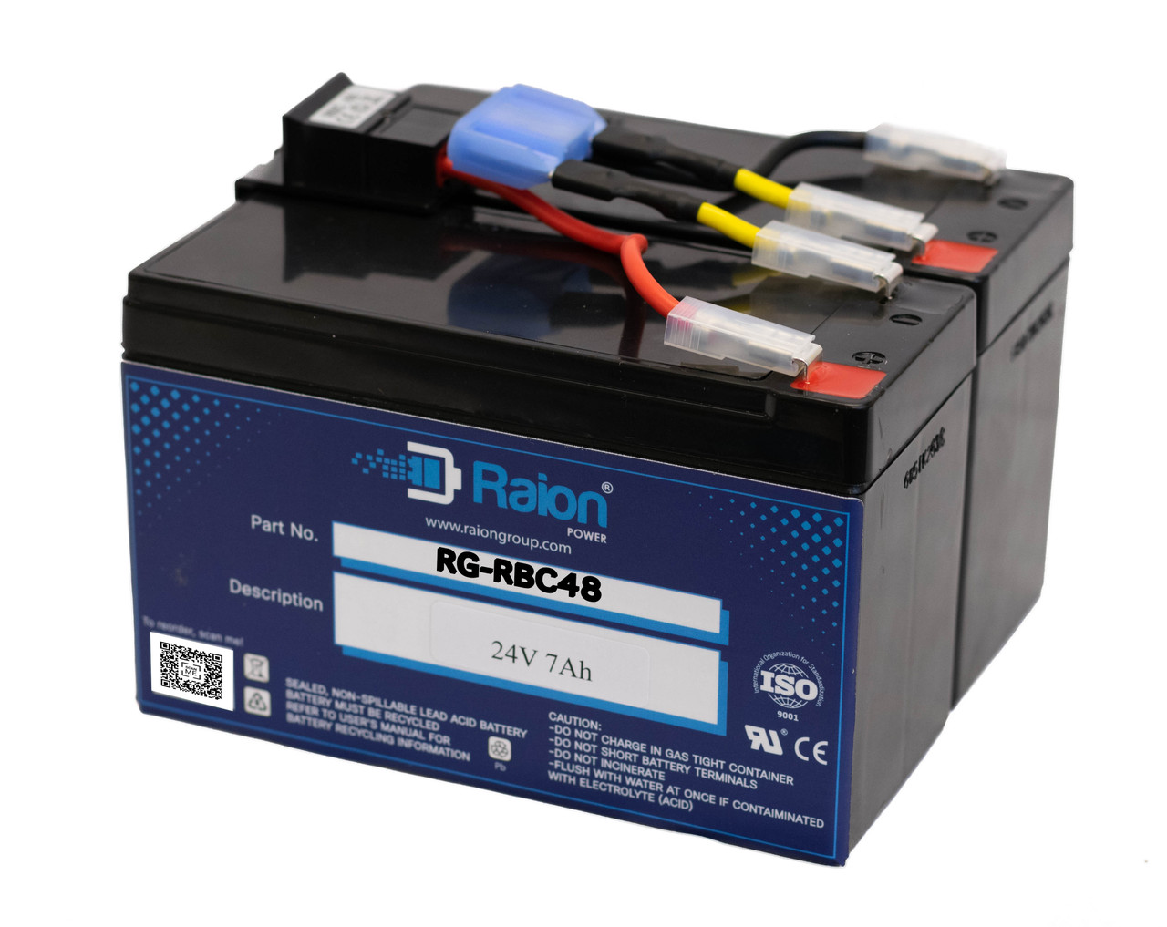 Raion Power RG-RBC48 replacement RBC48 battery cartridge for APC Smart-UPS 750VA USB & Serial 100V SUA750JB