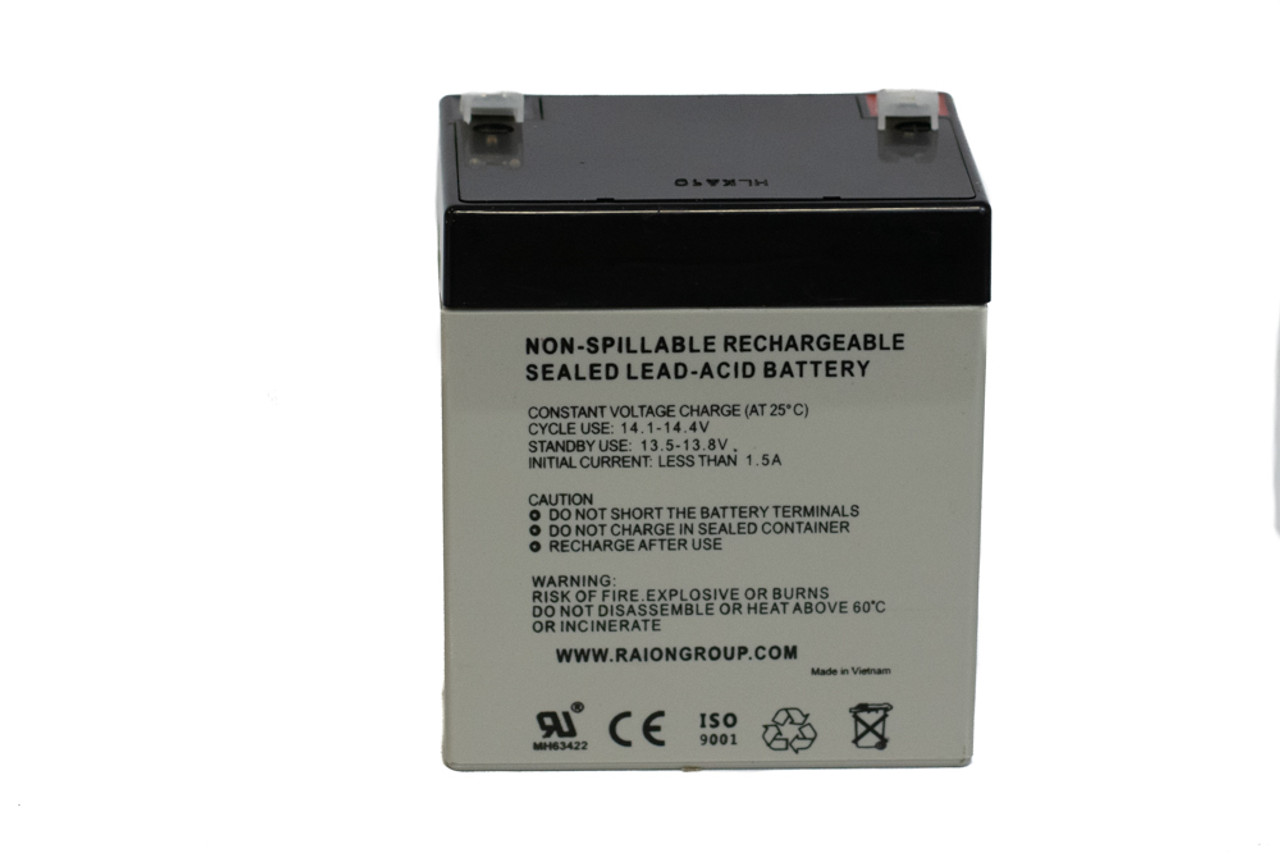 Raion Power RG126-22HR Replacement High Rate Battery for Powerware 5125-5000-6000 kVA - Back View