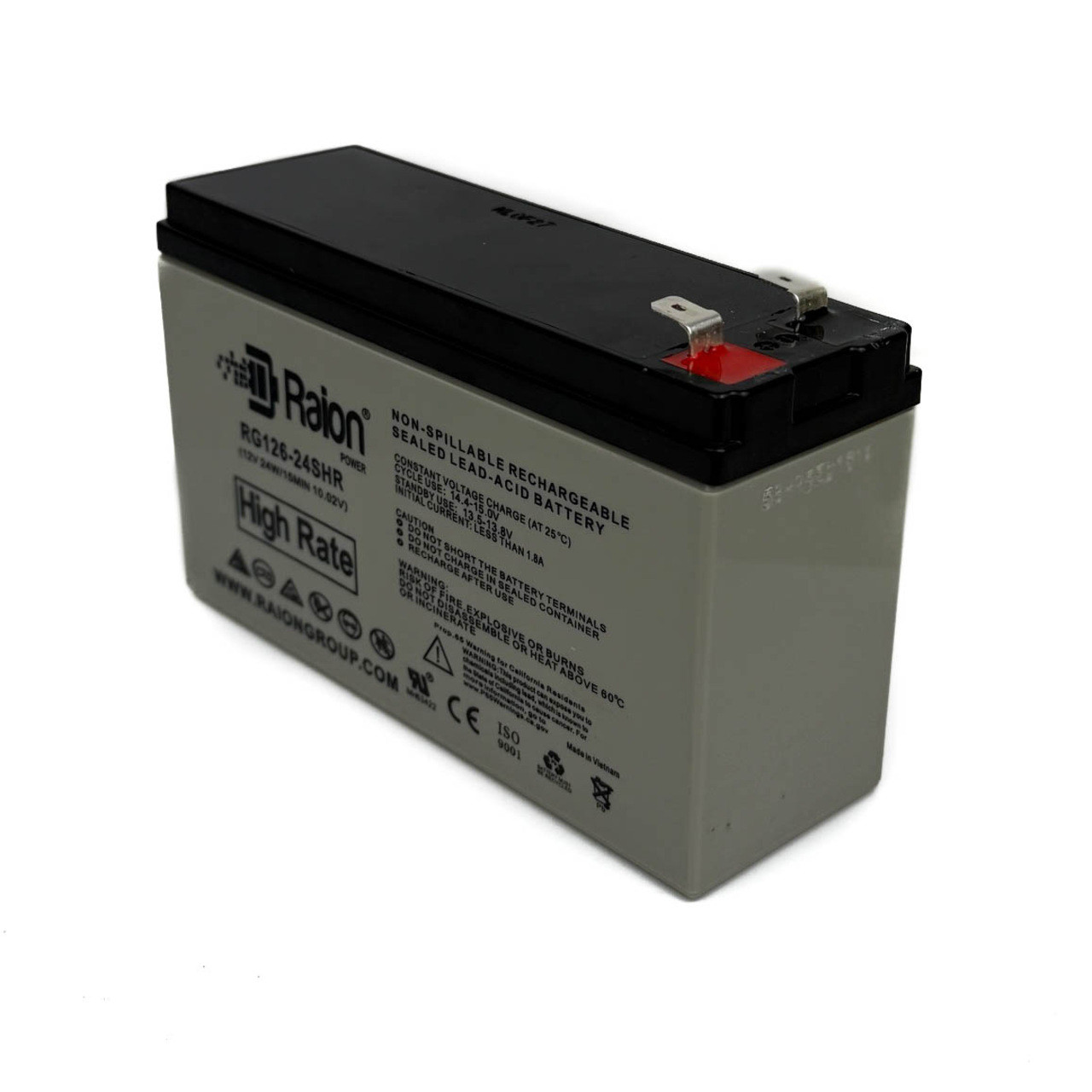 Raion Power 12V 6Ah High Rate Replacement Battery for XYC XT1265