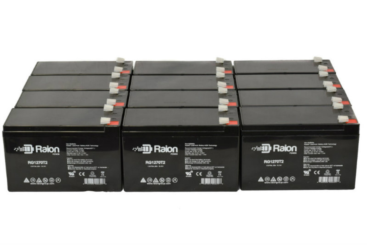 Raion Power Replacement 12V 7Ah Battery for Leoch Battery DJW12-7.5 - 12 Pack