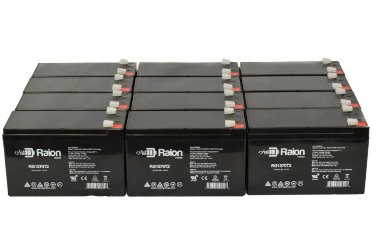 Raion Power Replacement 12V 7Ah Battery for Panasonic LC-R127R2P1-F1 - 12 Pack