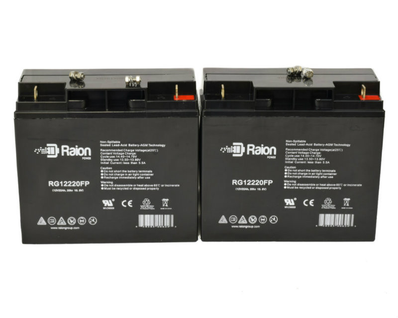Raion Power Replacement 12V 22Ah Battery for Kwikstart ASCMSK6211 Jump Starter - 2 Pack