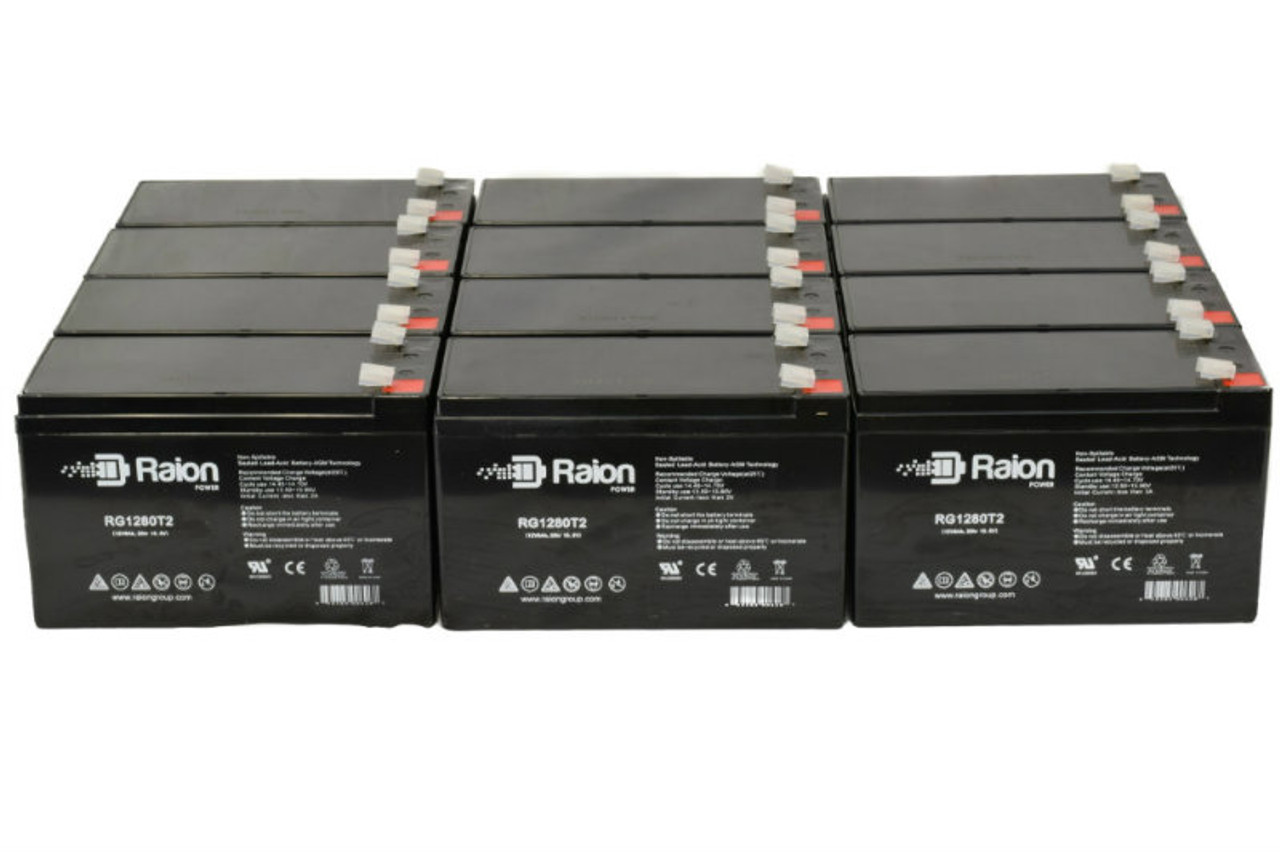 Raion Power Replacement 12V 8Ah RG1280T2 Battery for Critikon 7300 Cardiac Output Computer - 12 Pack