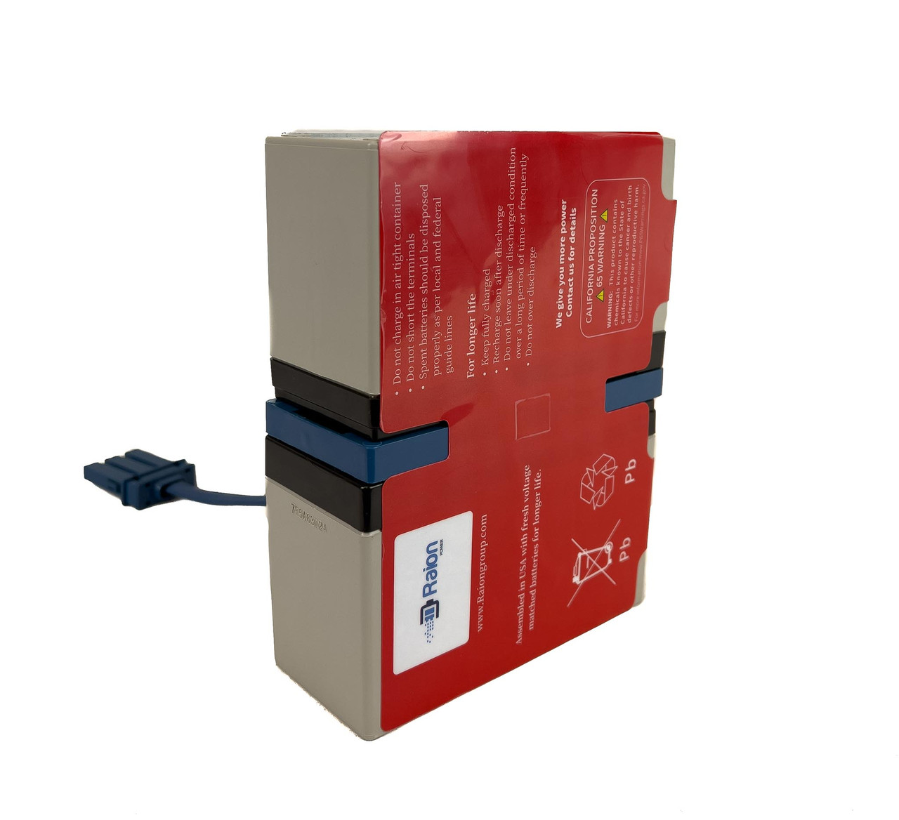 Raion Power RG-RBC32 Replacement High Rate Battery Cartridge for APC Back-UPS 1000VA 120V Media Center BT1000MC