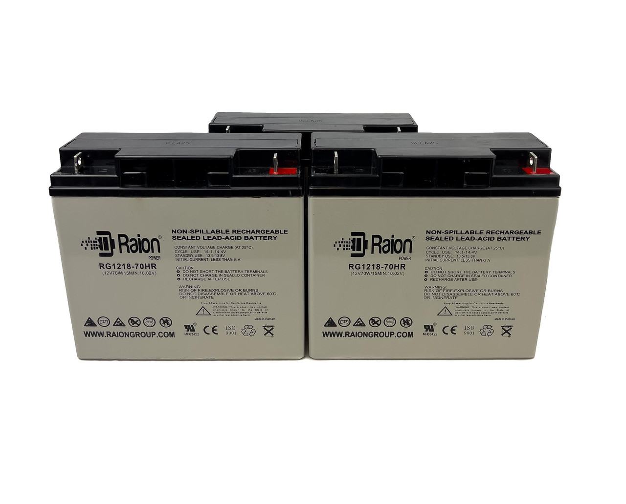 Raion Power RG1218-70HR 12V 18Ah Replacement UPS Battery for Alpha Technologies ALIBP1500T (033-747-10) - 3 Pack