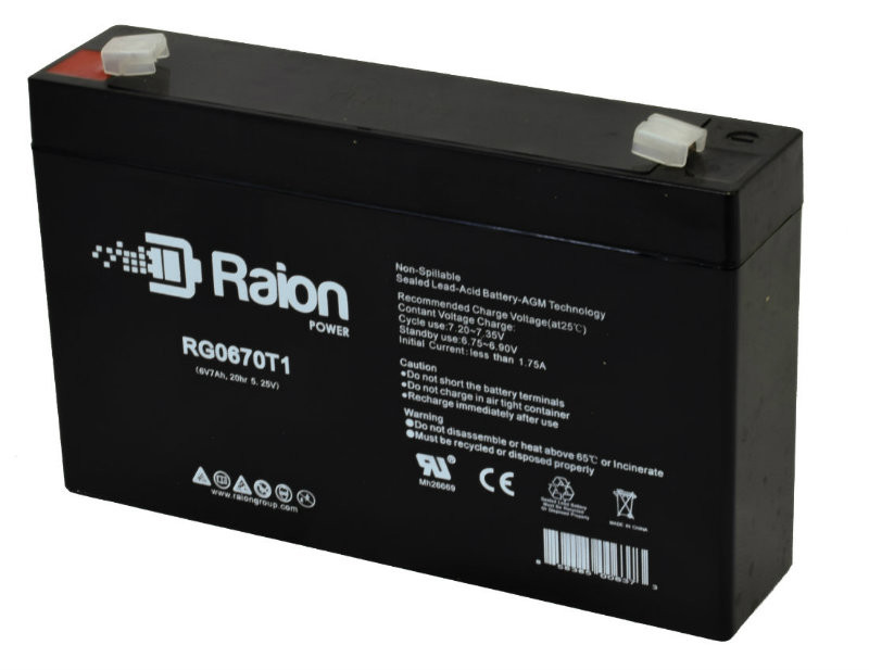 Raion Power RG0670T1 Replacement Battery for Plus Power PP6-7 OEM Battery