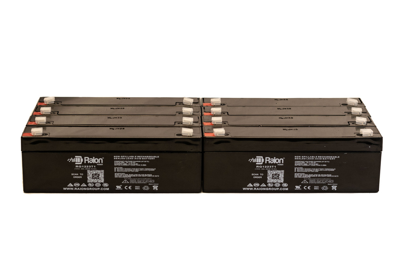 Raion Power 12V 2.3Ah RG1223T1 Compatible Replacement Battery for Douglas DG121.8 - 8 Pack