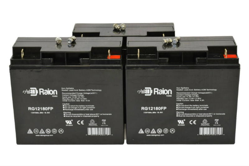 Raion Power Replacement 12V 22Ah Battery for Eastar EA12220 - 3 Pack