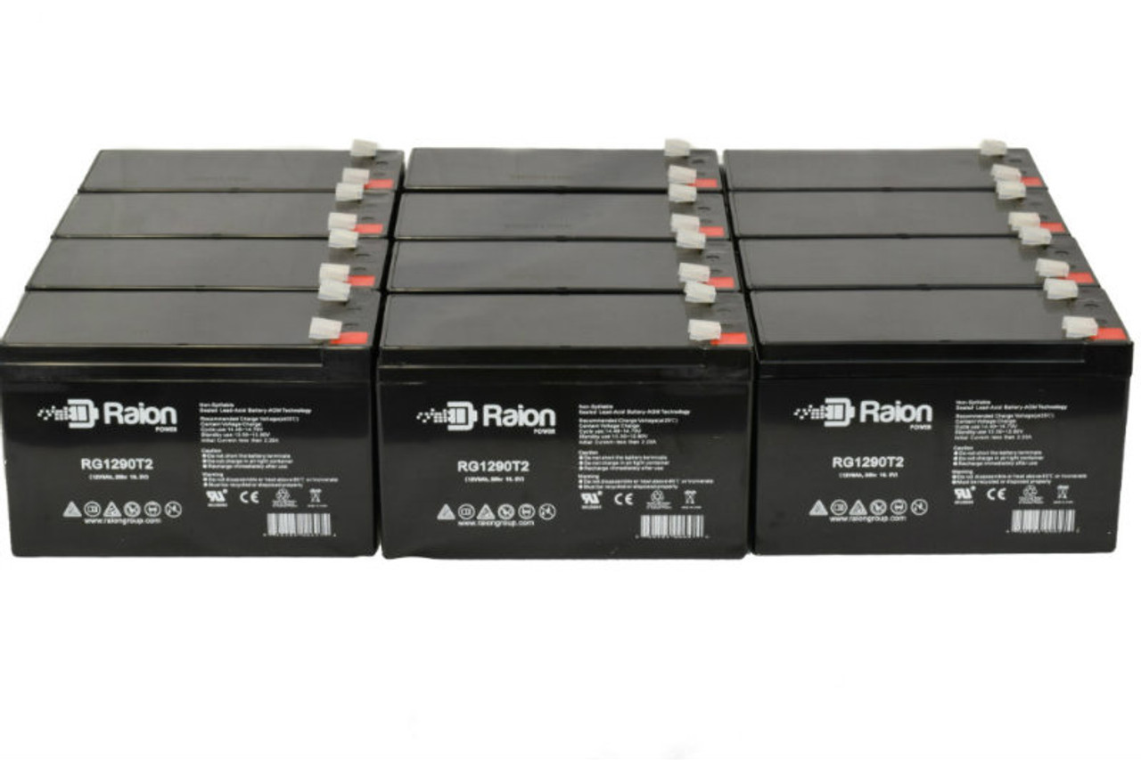Raion Power Replacement 12V 9Ah Battery for Amstron AP-1290F2 - 12 Pack