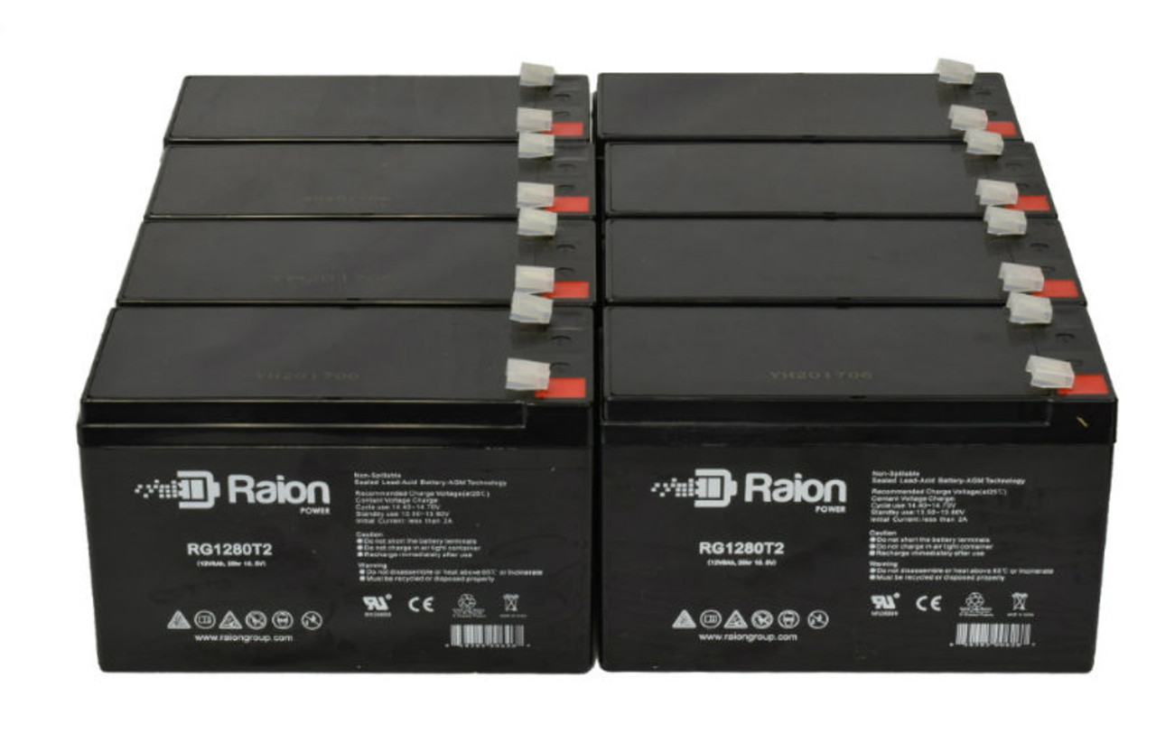 Raion Power Replacement 12V 8Ah Battery for Century PS1285 - 8 Pack