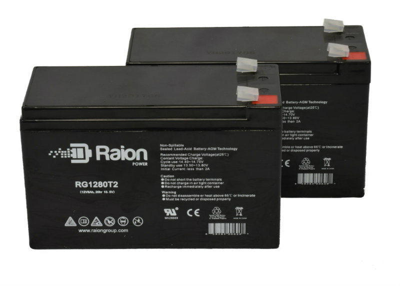 Raion Power Replacement 12V 8Ah Battery for BB BP8-12 - 2 Pack