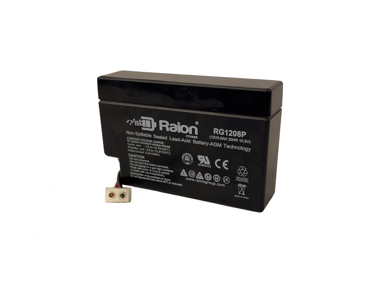 Raion Power RG1208P Replacement Battery for Werker WKA12-0.8WL