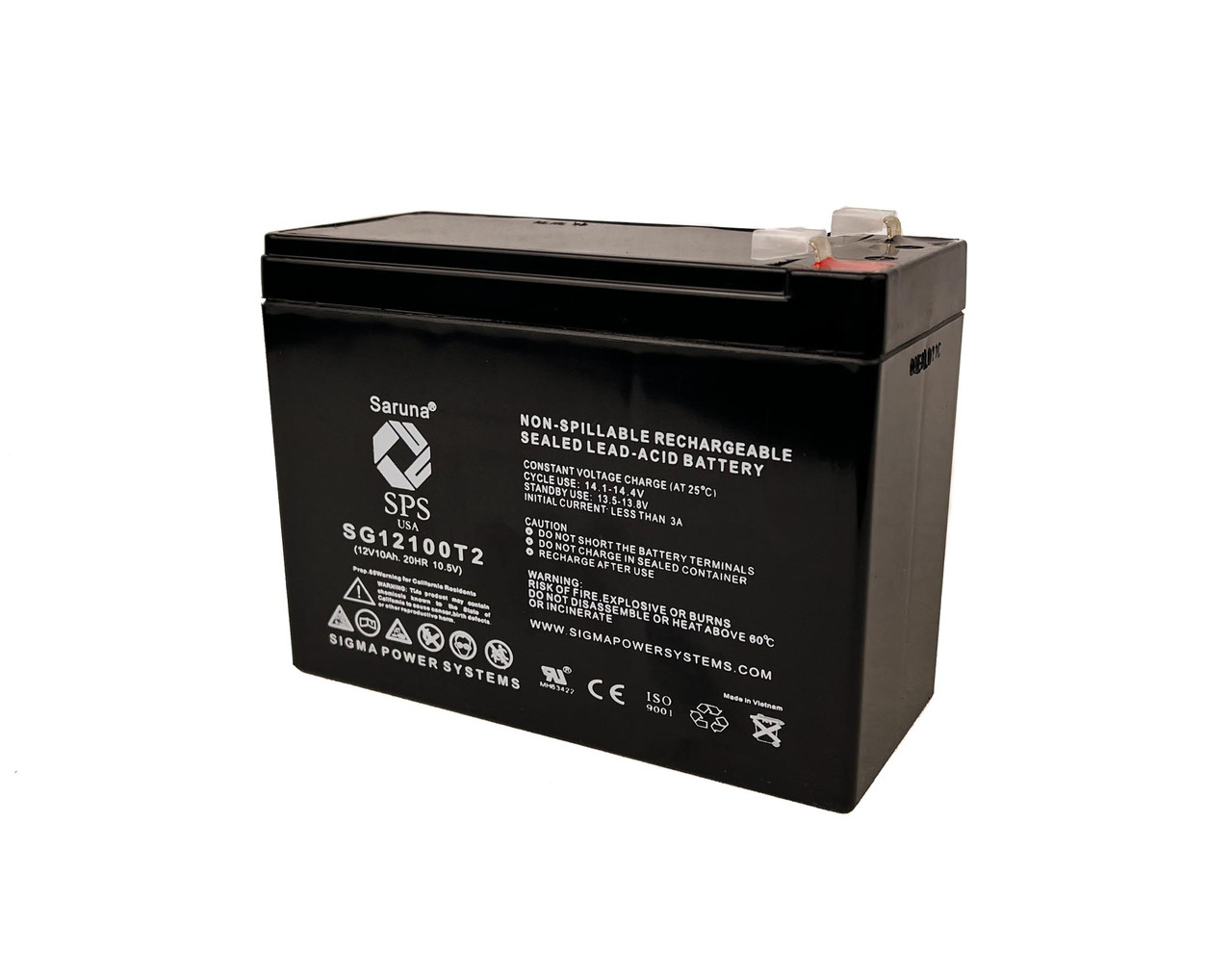 Raion Power 12V 10Ah Non-Spillable Replacement Rechargebale Battery for Tianchang TC12-10-A