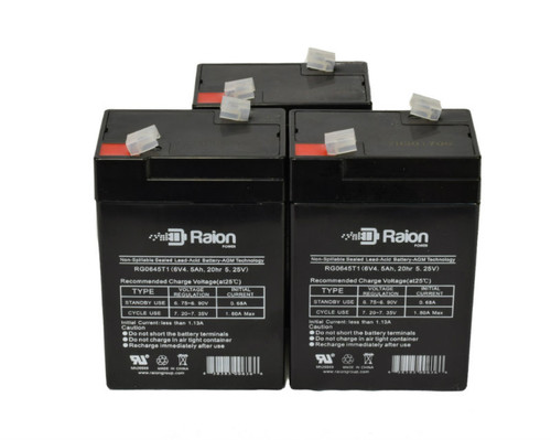 Raion Power RG0645T1 6V 4.5Ah Replacement Medical Equipment Battery for Alaris Medical 4400 Vital Check Monitor - 3 Pack