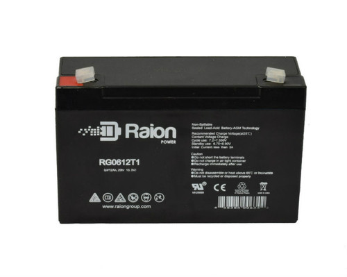 Raion Power RG06120T1 SLA Battery for Alaris Medical 965A Micro Infusion Pump