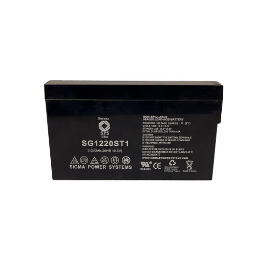 Raion Power RG1220ST1 12V 2Ah Compatible Replacement Battery for Medical Data Escort II-Plus