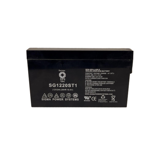 Raion Power RG1220ST1 12V 2Ah Compatible Replacement Battery for Nihon Kohden 7100A Cardio Life Tec Defibrillator