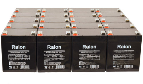 Raion Power 12V 5Ah RG1250T2 Replacement Battery for Bennett X-Ray Contour Mammography Unit - 20 Pack