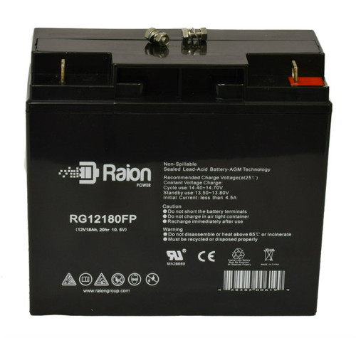 Raion Power RG12180FP 12V 18Ah Lead Acid Battery for Ferno MDT Corporation 128 Lift Chair