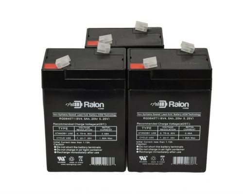 Raion Power 6V 4.5Ah Replacement Emergency Light Battery for Tork UB645-6V - 3 Pack