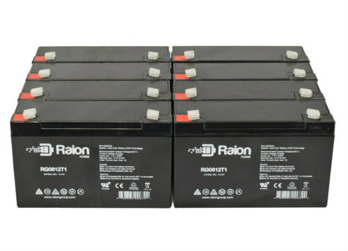 Raion Power RG06120T1 Replacement Emergency Light Battery for ELS 2SQF - 8 Pack