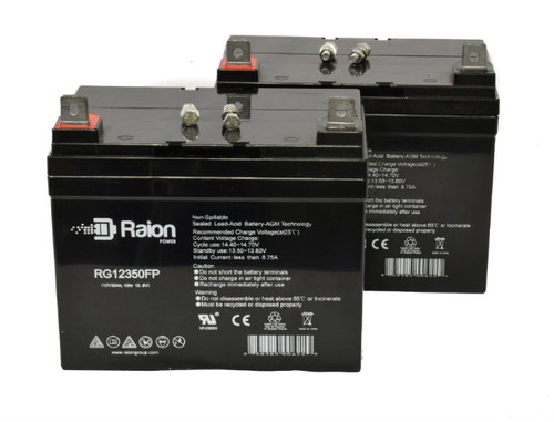 Raion Power Replacement 12V 35Ah Group U1 Battery for Bruno VPL-3210B Vertical Platform Wheelchair Lift - 2 Pack