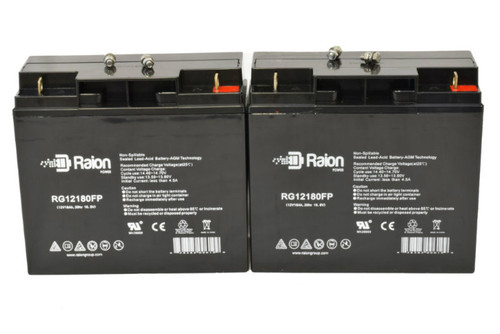 Raion Power Replacement 12V 18Ah Battery for Friendly Robotics Robomower STC80850 Lawn Mower - 2 Pack