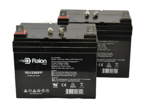 Raion Power Replacement 12V 35Ah Lawn Mower Battery for Flow-Mow JetX 2668 - 2 Pack