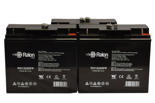 Raion Power Replacement 12V 22Ah Battery for DSR PSJ2212 DC Power Source 2200 Peak Amps - 3 Pack
