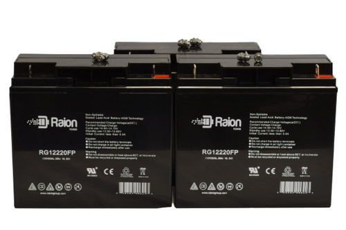 Raion Power Replacement 12V 22Ah Battery for Solar Truck Pac ES1224 3000 Peak Amp - 3 Pack