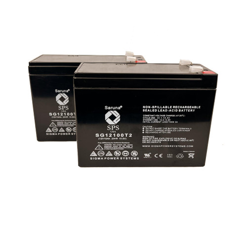 Raion Power 12V 10Ah Lead Acid Replacement Battery for IZIP Via Lento - 2 Pack