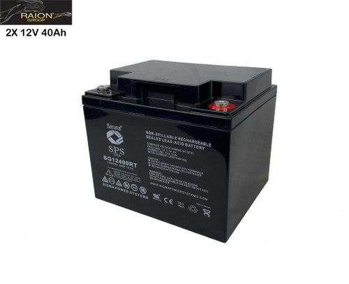 Raion Power Replacement 12V 40Ah Battery for Drive Medical Odyssey GT - 2 Pack