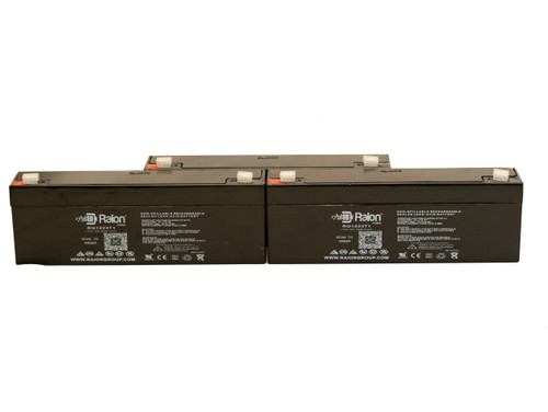 Raion Power 12V 2.3Ah RG1223T1 Replacement Medical Battery for Abbott Laboratories Defibrillator DH1 - 3 Pack