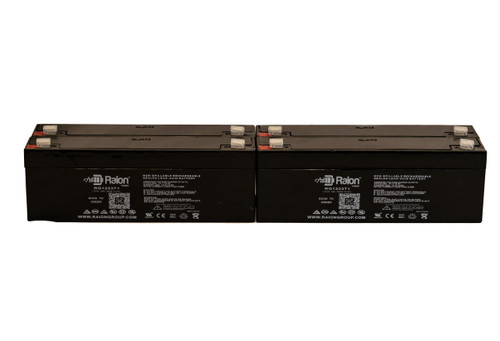 Raion Power 12V 2.3Ah RG1223T1 Replacement Medical Battery for Fukuda Denshi 501AX ECG Atrix Cardisung - 4 Pack