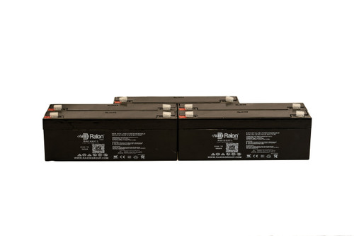 Raion Power 12V 2.3Ah RG1223T1 Replacement Medical Battery for Fluke Biomedical Impulse 4000 - 5 Pack