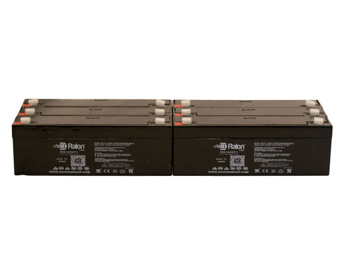 Raion Power 12V 2.3Ah RG1223T1 Replacement Medical Battery for Mortara ELI 250c ECG Recorder - 6 Pack