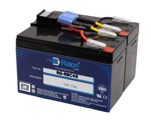 Raion Power RG-RBC48 replacement RBC48 battery cartridge for APC Smart-UPS 750VA SUA750US