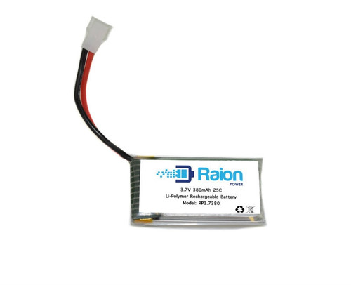 Raion Power RP3P7380 3.7V 380 mAh Lithium Polymer Drone Battery Raion Power RP3P7380 3.7V 380 mAh Lithium Polymer Drone Battery