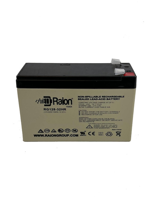 Raion Power RG128-32HR Replacement High Rate Battery Cartridge for Best Technologies Patriot 420
