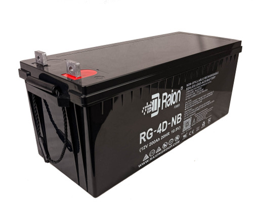 Raion Power 12V 200Ah BCI Group 4D Replacement Battery for Innov8 Equipment SIZE C FULL COLOUR VMS BOARD