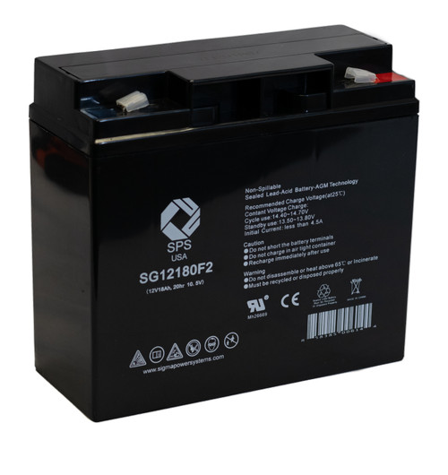 Raion Power RG12180T2 12V 18Ah Lead Acid Battery for Hubbell GAI-Tronics GAI-Tronics XB001