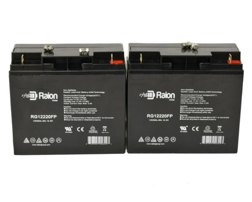 Raion Power Replacement 12V 22Ah Battery for Clore Automotive JNC1224 3400 Jump Starter - 2 Pack